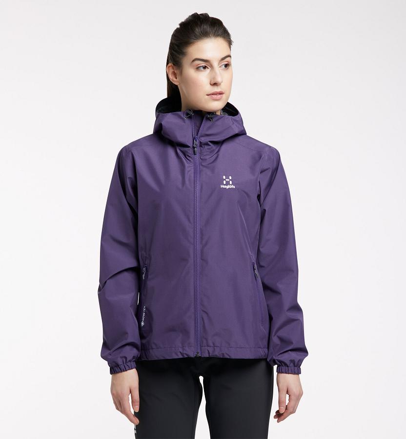 Haglöfs Betula GTX Waterproof Jacket Purple For Womens XBNFJ2837 Australia